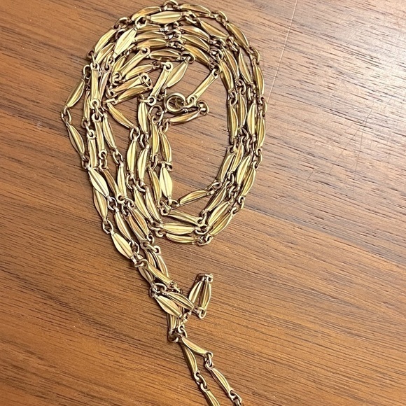 𝅺long gold necklace-54 inches - Picture 4 of 5